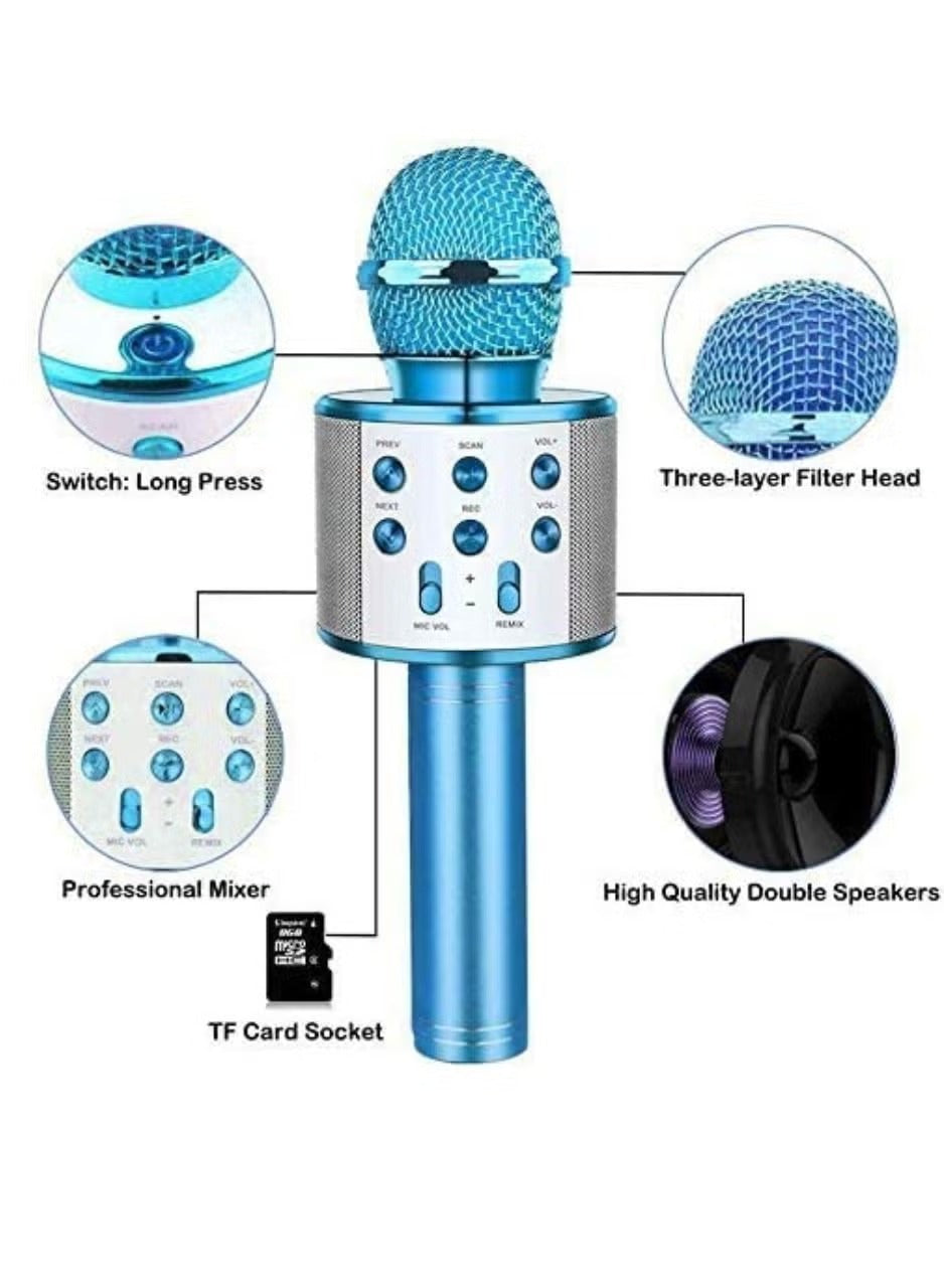 KTV Bluetooth MIC & Speaker WS858 (Blue)