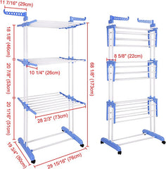 [PZDER8] 3 Layer Clothes Drying Rack[66D x 73W x 169.5H centimeters]