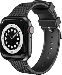 38- 40mm - Woven Single Loop Strap - Black.