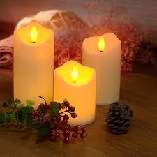 3 PIECE LED FLAME LESS CANDLES