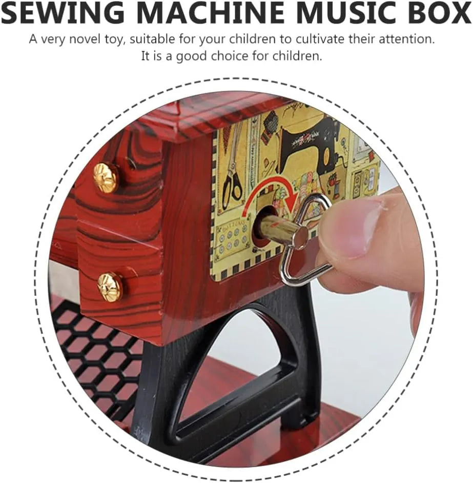 Mini Sewing Machine Music Box(‎21 x 18 x 11 cm)