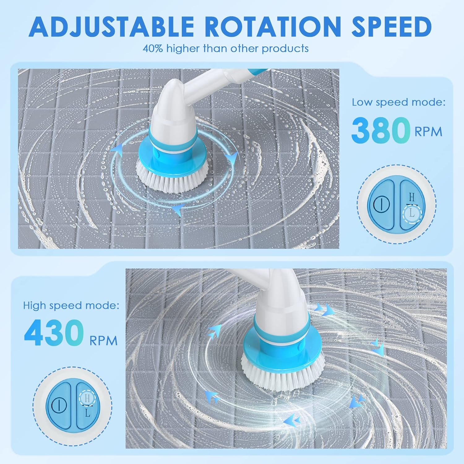 Electric Spin Scrubber Home Cleaning Tools 3 in 1