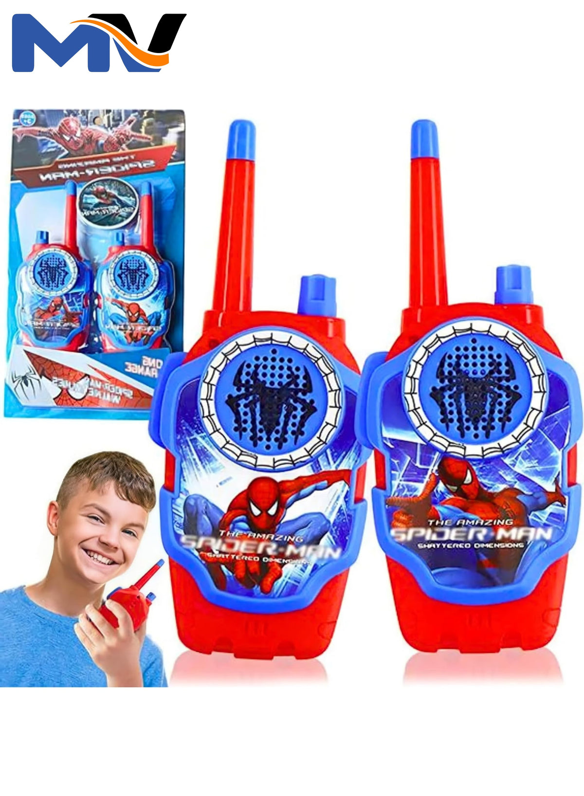 PEC Toy Walkie Talkie for Kids | Superhero Walkie Talkie with Extendable Antenna Kids Walkie Talkie for Extra Range