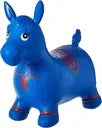 INFLATABLE HORSE TOY / SITTING ANIMAL WITH PUMP. (Blue)