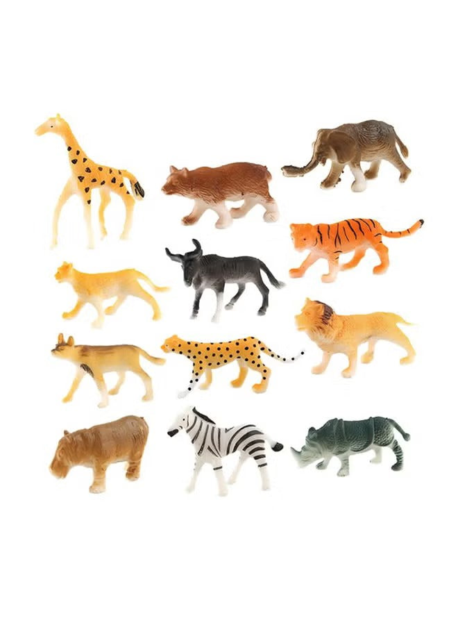 12-Piece Jungle Animals Toys Set