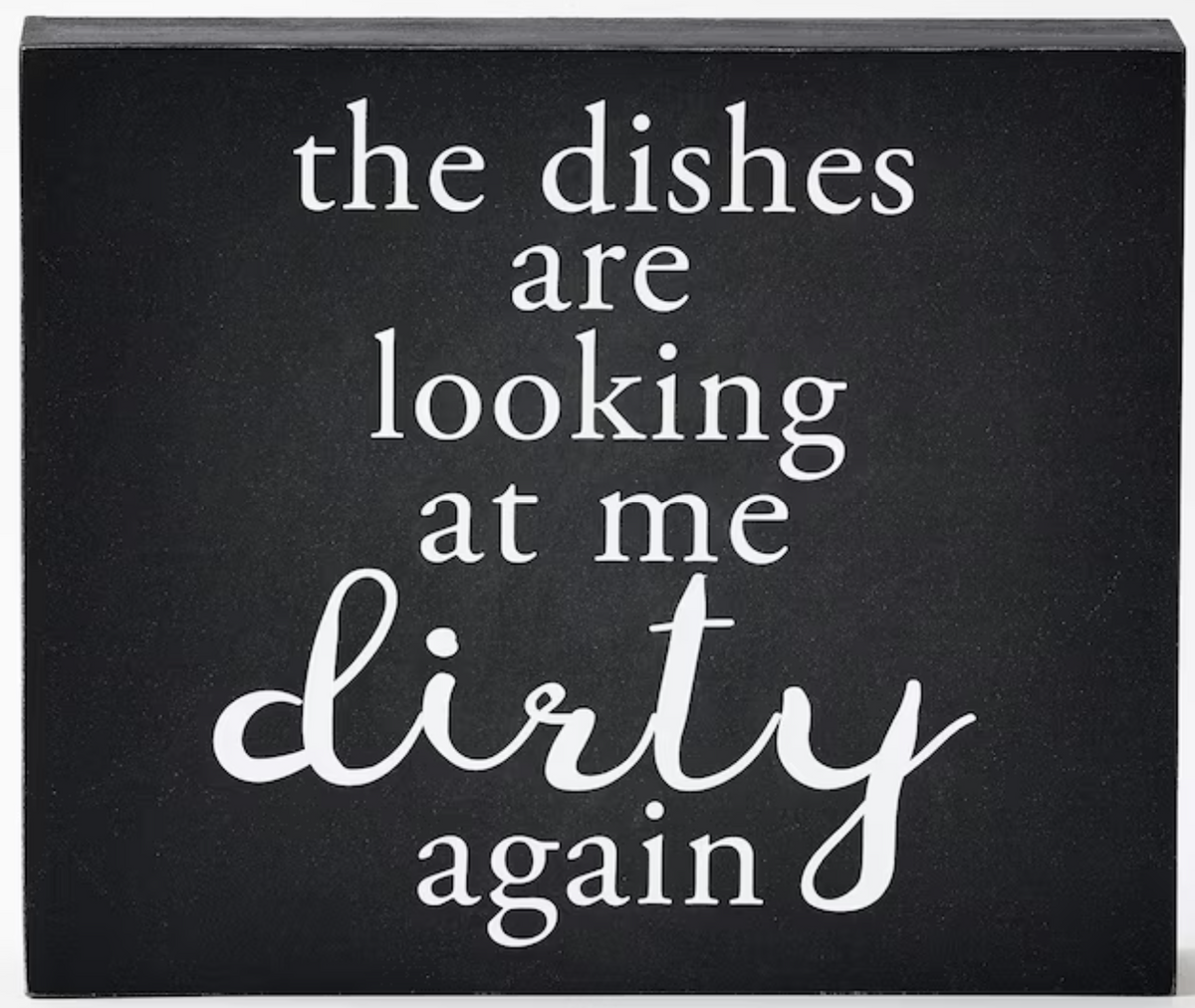 Dirty Dishes Word Sign
