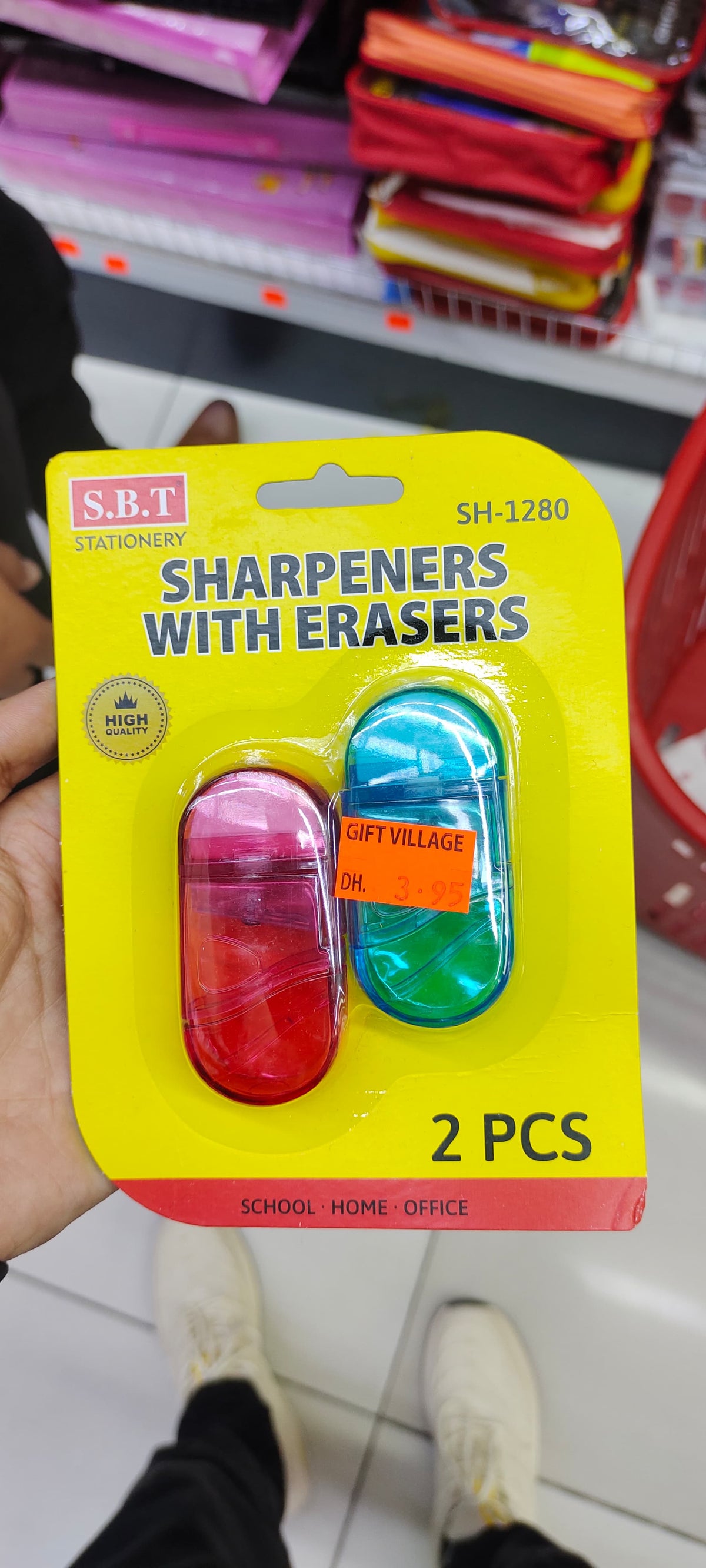 2-in-1 Pencil Sharpener and Eraser Combo