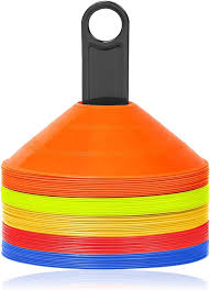 Training Agility Football Cones, 50 pieces- Mix Color, Other, Multicolor