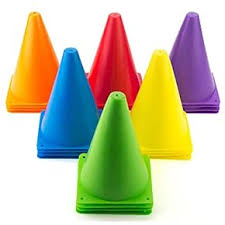 FOOTBALL CONES 18CM PACK OF 6(GK